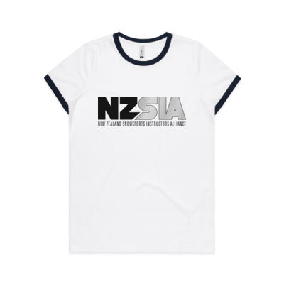NZSIA Womens Ringer T Thumbnail